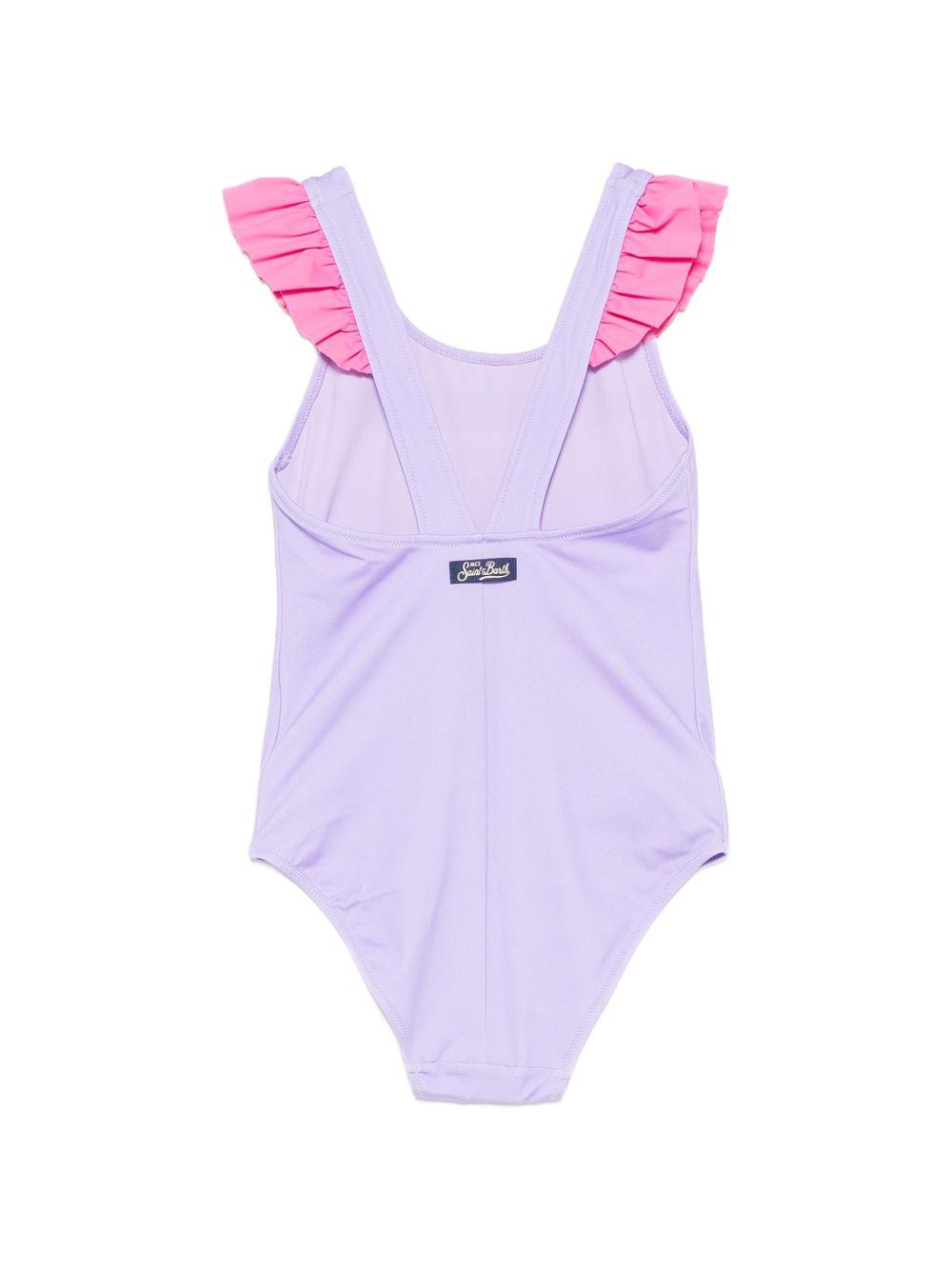 Costume da bagno per bambina MC2 Saint Barth Kids viola con stampa unicorno CARO001 03779L MC2 ST. BARTH KIDS 