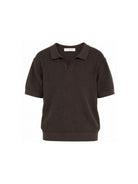 T-shirt per bambino Paolo Pecora Kids marrone con scollo a V PP4178 EBANO PAOLO PECORA KIDS 