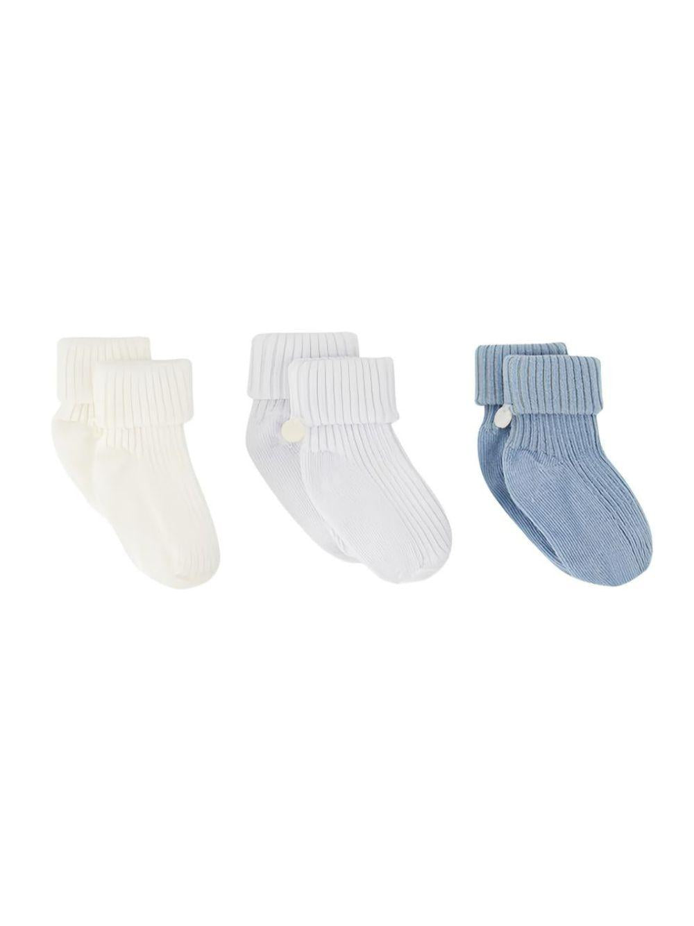 Set di tre calzini per neonato Tartine Et Chocolat multicolore con lavorazione in maglia a coste CC99000 48 TArtine & Chocolat KIDS 