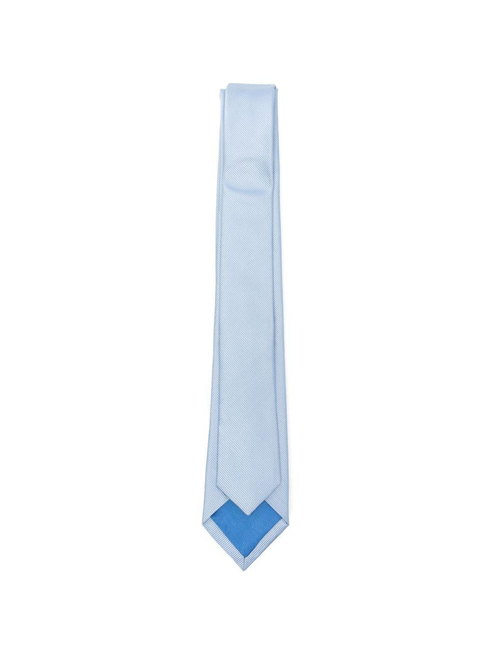 Cravatta per bambino Emporio Armani Kids azzurro con dettglio logo EB000843 AF23749 U9360 EMPORIO ARMANI KIDS 