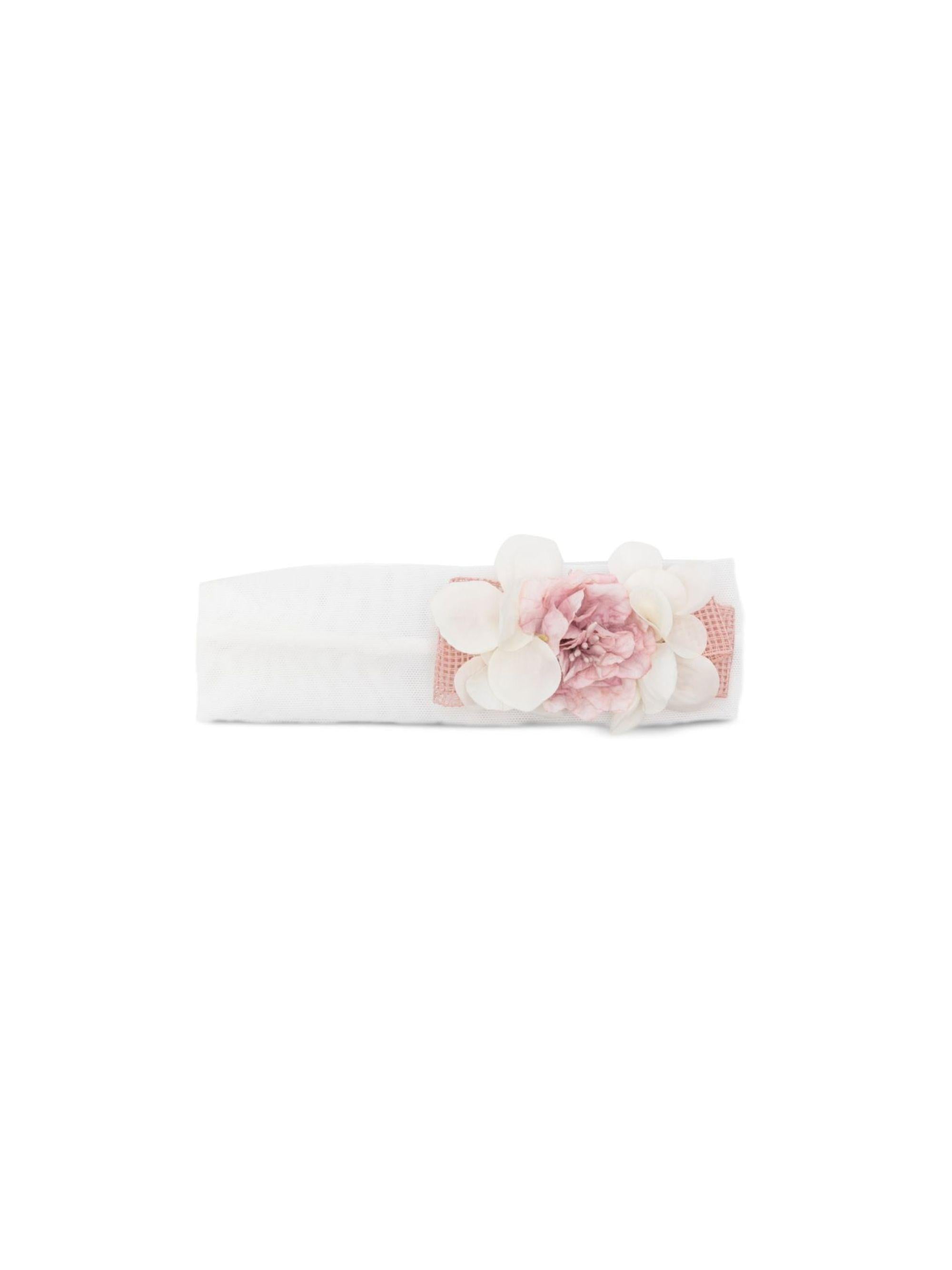 Fascia per capelli per neonata Colorichiari bianca con dettaglio a fiori FN978552 AF792 84 COLORICHIARI KIDS 