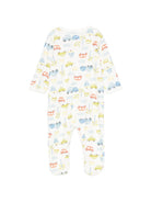 Tutina per neonato Petit Bateau bianca con stampa macchinine all-over A0FCN 01 PETIT BATEAU 