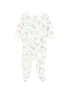 Tutina per neonato Petit Bateau bianca con stampa grafica animali all-over A0F9N 01 PETIT BATEAU 