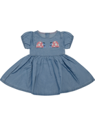 Abito per neonata Stella McCartney Kids denim con motivo coccinelle TY1021 Z0161 600 STELLA McCARTNEY KIDS 