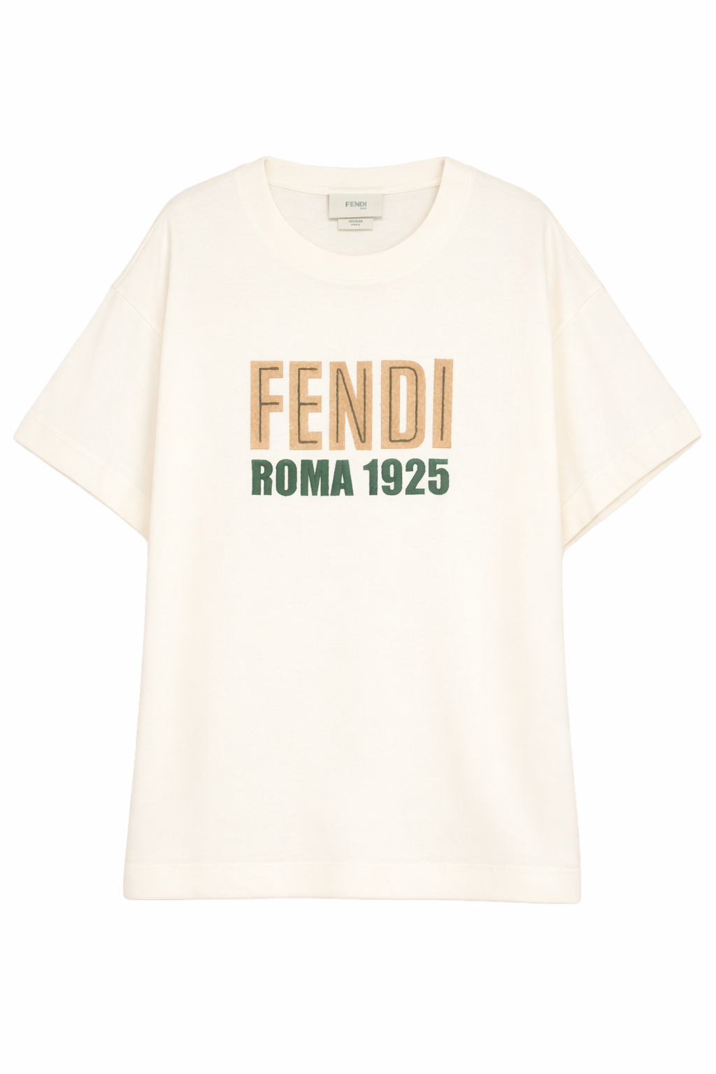 T-shirt per bambino Fendi Kids bianca con logo sul davanti JUI204 7AJ F1PCP FENDI KIDS 