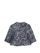 Giacca per neonato Etro Kids blu con stampa paisley GY2504 I0308 620 ETRO KIDS 