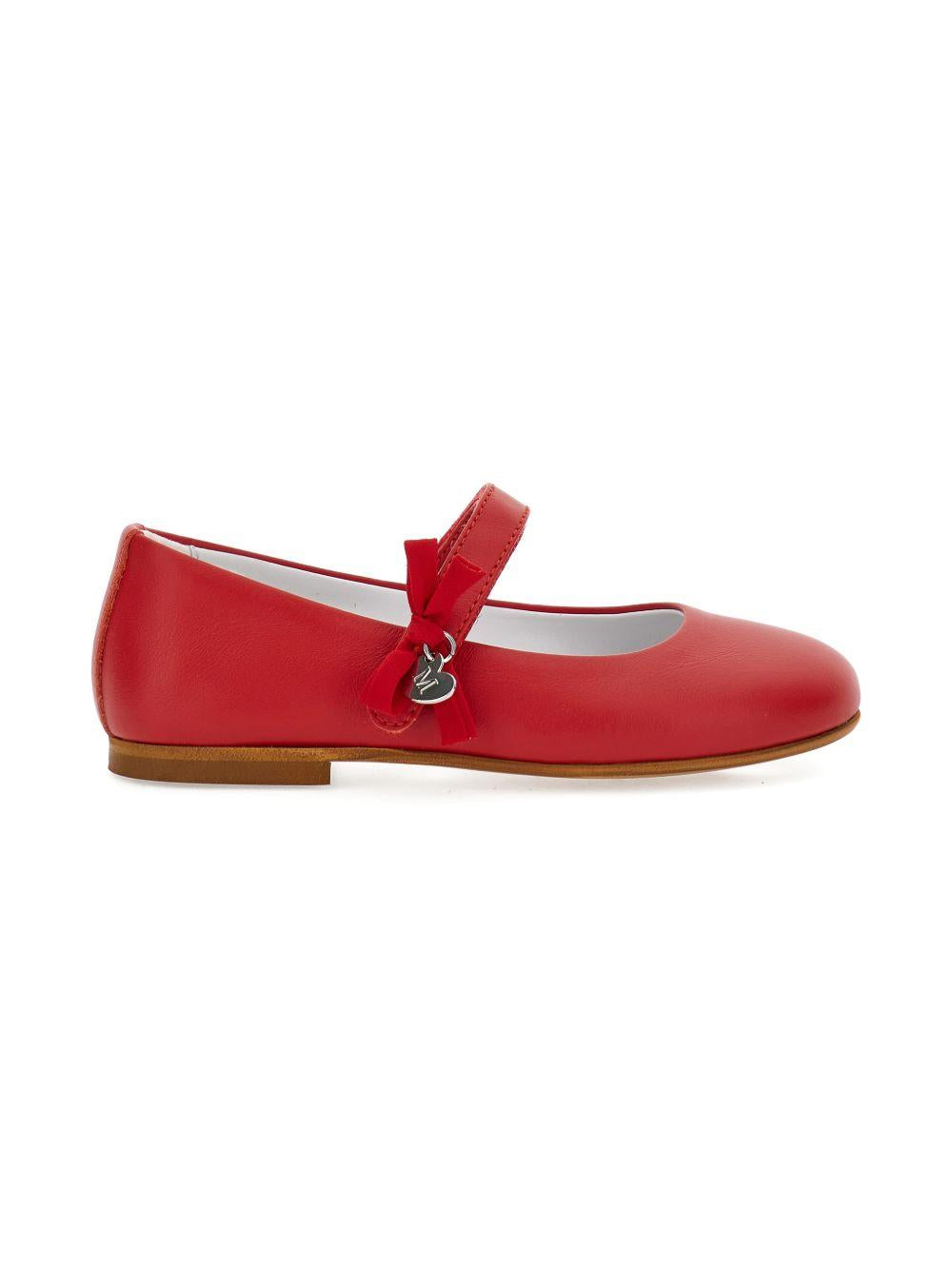 Ballerine per bambina Monnalisa rosse con dettaglio nastro 8CG002 7707 0044 MONNALISA KIDS 