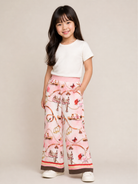 Pantaloni per bambina Monnalisa Kids rosa con stampa grafica all-over 19H401 8005 094F MONNALISA KIDS 