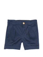 Shorts per neonato Balmain Kids blu con passanti per cintura BY6679 G0197 620 BALMAIN KIDS 