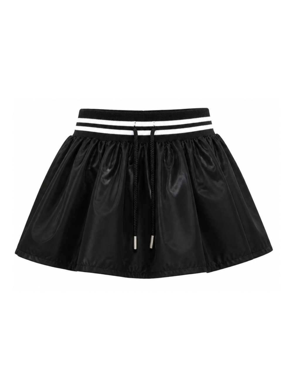 Minigonna per bambina John Richmond Junior nera con vita elasticizzata RGP26105GO BLACK JOHN RICHMOND KIDS 