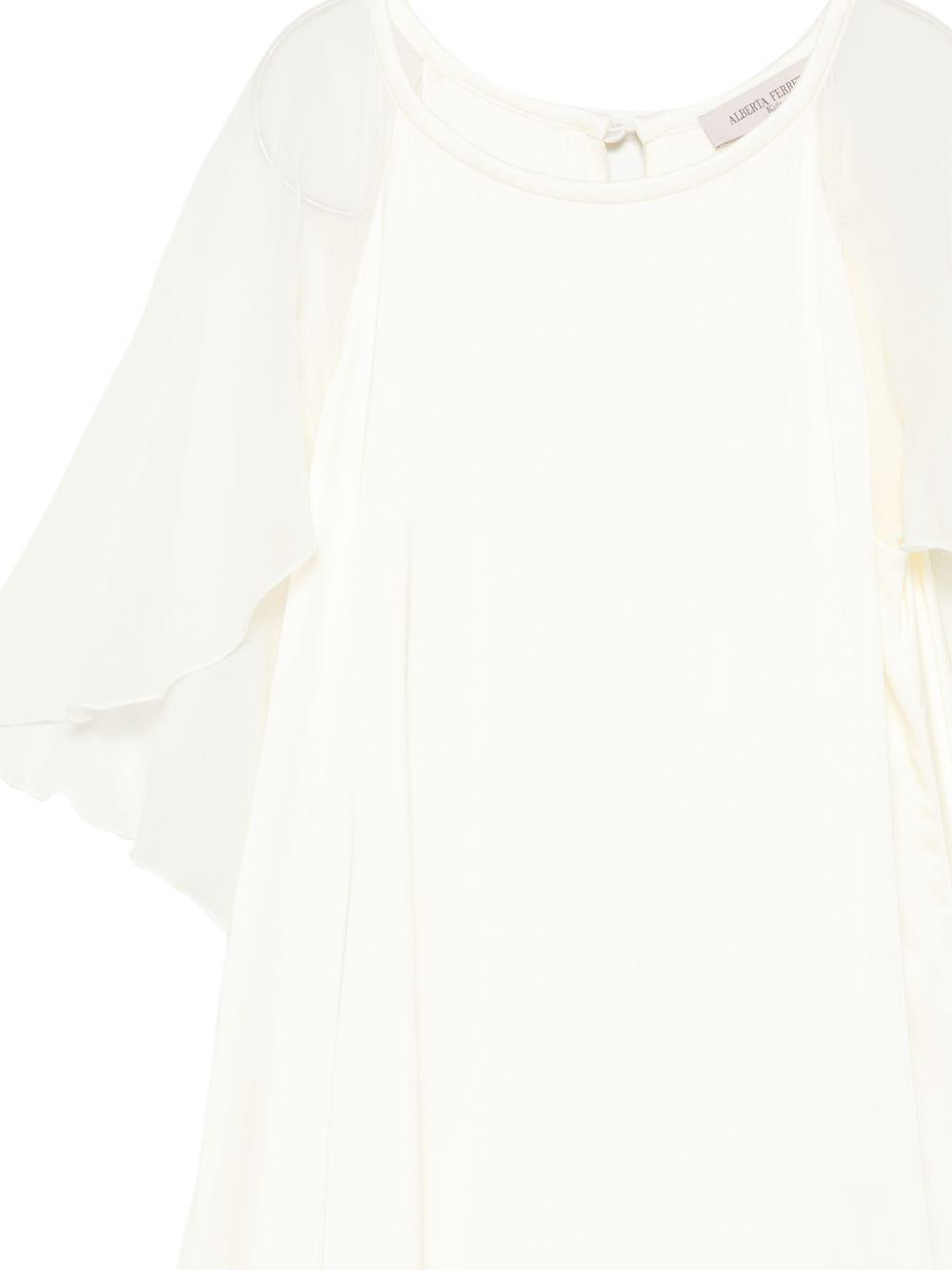 Abito per bambina Alberta Ferretti Kids bianco con design a strati R1G901 7141 0035 ALBERTA FERRETTI KIDS 