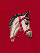 Maglione Jason per bambino Bonpoint rosso con ricamo cavallo N05BJUK00001 151 BONPOINT 