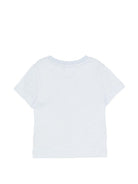 T-shirt per neonato Balmain Kids azzurra con dettaglio bottoni oro BY8551 Z3672 685BC BALMAIN KIDS 