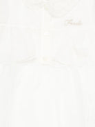 Abito per neonata Fendi Kids bianco con dettaglio a balze BFB634 AG20 F0TU9 FENDI KIDS 