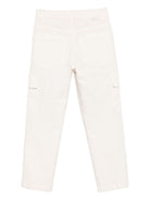 Pantaloni per bambino Paolo Pecora Kids bianco con tasca cargo PP4113 BURRO PAOLO PECORA KIDS 