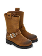 Stivaletto in pelle per bambina Monnalisa Kids marrone con fibbia 8CH016 8790 0006 MONNALISA KIDS 