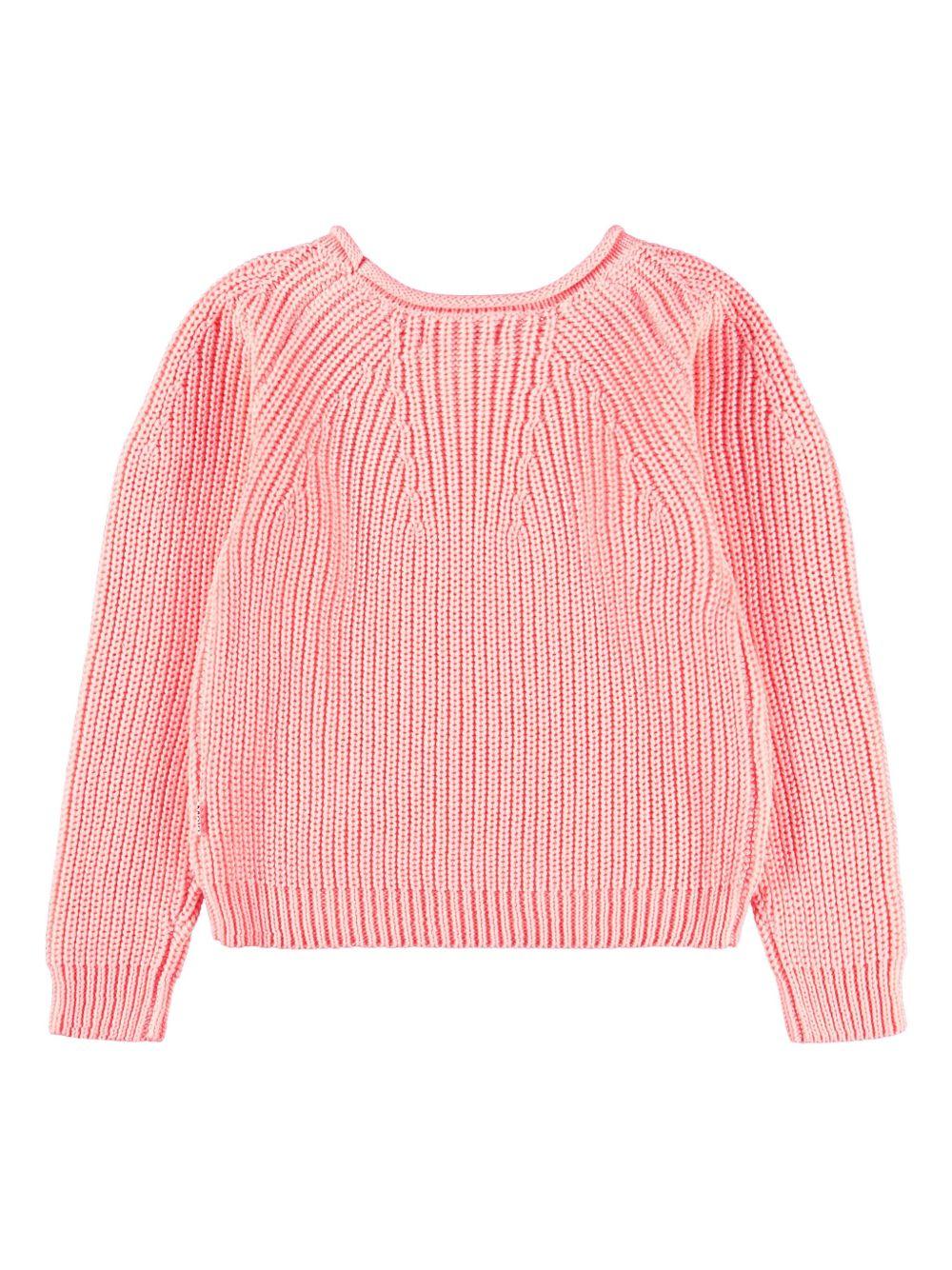 Maglione Gaye per bambina Molo rosa con lavorazione in maglia a coste 2S26K204 5650 MOLO KIDS 