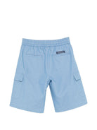 Shorts cargo per bambino TRUSSARDI JUNIOR azzurro con coulisse TBP26060BE D.BLUE B.A TRUSSARDI JUNIOR 
