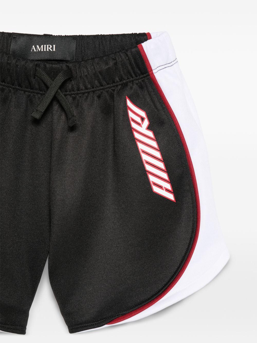 Shorts per bambino Amiri Kids nero con logo sul davanti ACBMSO1006 001 AMIRI KIDS 