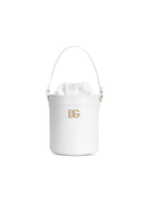 Borsa a secchiello per bambina Dolce & Gabbana Kids bianca con logo dorato EB0266 A1065 80001 DOLCE & GABBANA KIDS 