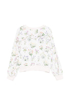 Felpa per bambina Molo bianca con stampa fiori all-over 2S26J211 9541 MOLO 