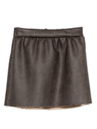 Gonna per bambina Douuod Kids marrone con orlo a taglio vivo DX7A01 H0072 320BG DOUUOD 