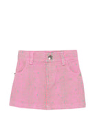 Gonna per neonata John Richmond Junior rosa con bottoni RIP26050GO SNAKE PATTERN JOHN RICHMOND KIDS 
