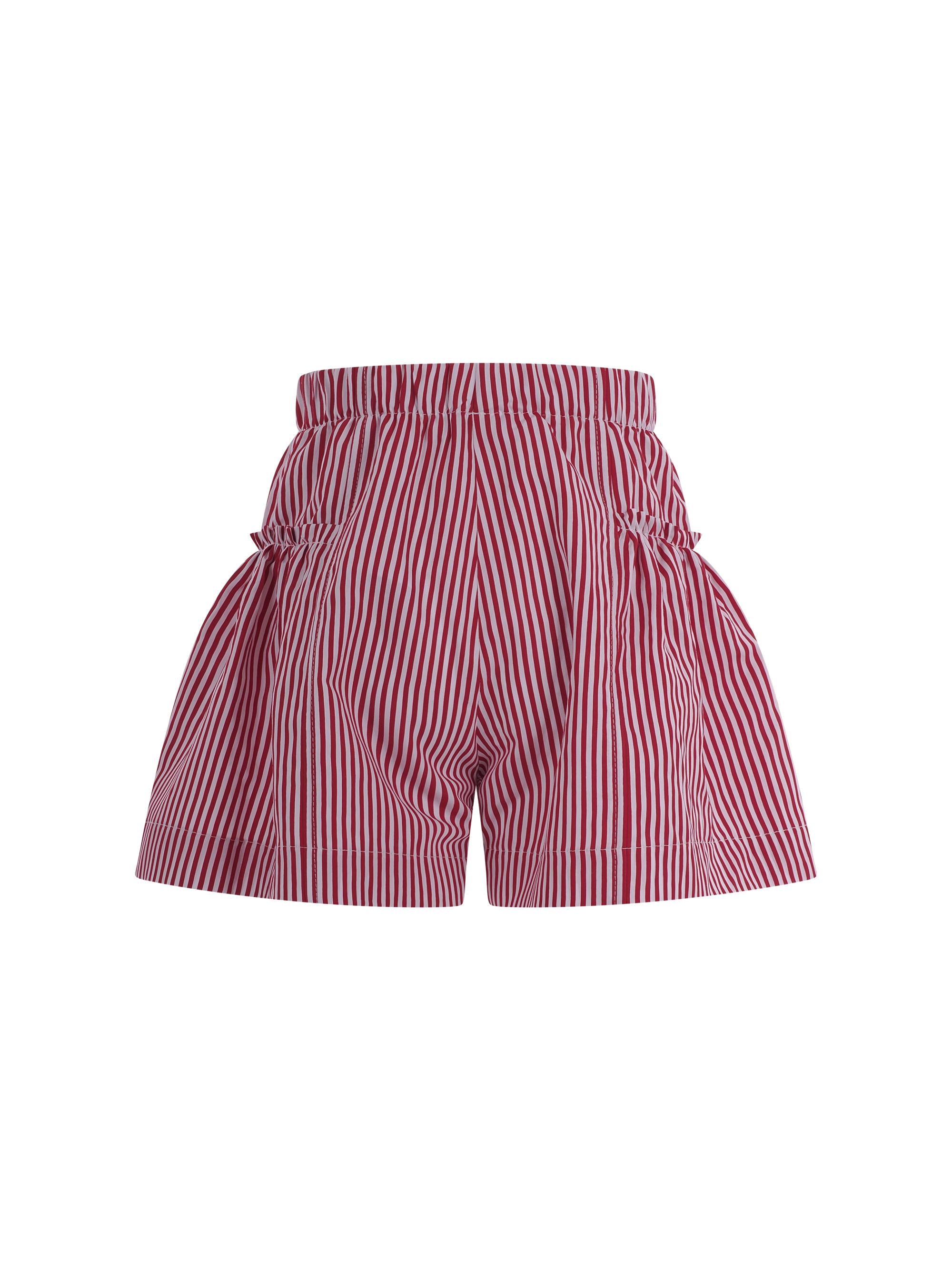 Shorts per bambina Monnalisa rosso con motivo a righe 11G408 7315 9944 MONNALISA KIDS 