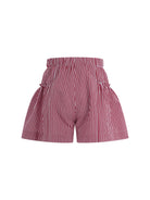 Shorts per bambina Monnalisa rosso con motivo a righe 11G408 7315 9944 MONNALISA KIDS 