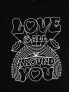 T-shirt per bambini Stella McCartney Kids nera con stampa sul davanti TX8C01 Z0434 961 STELLA McCARTNEY KIDS 