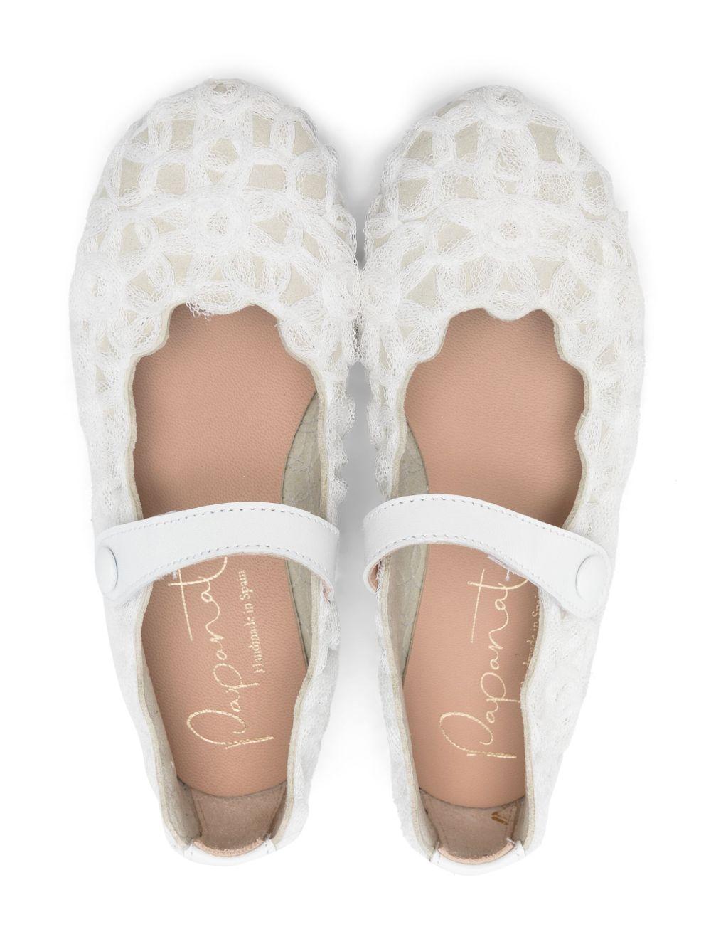 Ballerina per bambina Eli1957 bianco in tulle con chiusura laterale a strappo 40064AL BLANCO ElI 