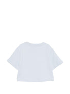 T-shirt per bambina balmain Kids azurra con stampa logo BY4A01 Z3183 685BC BALMAIN KIDS 