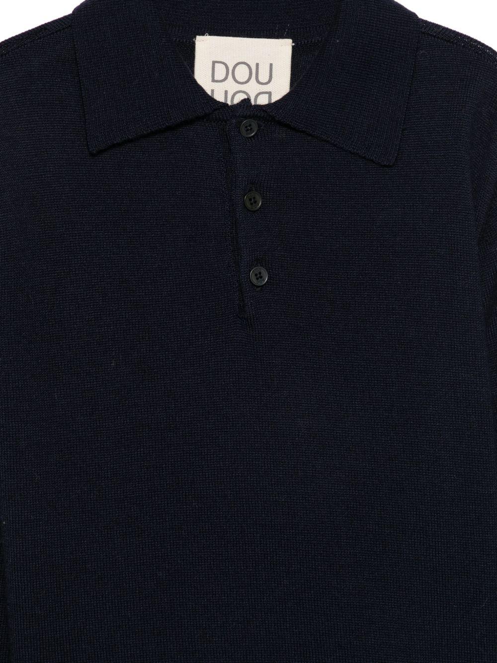 Maglione per bambino Douuod Kids blu con colletto stile polo DZ9P20 Z4117 620 DOUUOD KIDS 