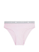 Set di 2 slip per bambina Polo Ralph Lauren Kids bianco e rosa con banda logo 4P5039 001 Ralph Lauren kids 