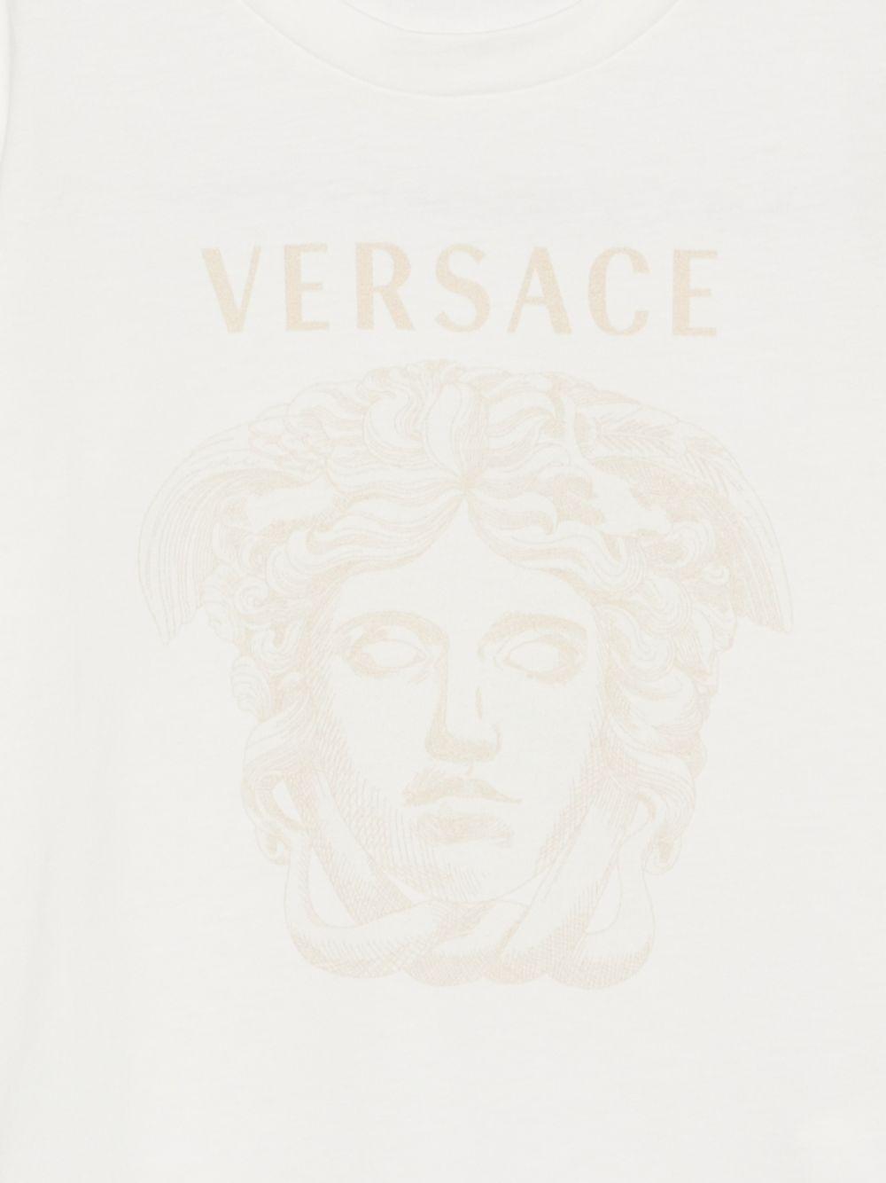 T-shirt per bambini Versace Kidsbianca con stampa grafica 10249461A18182 2W2I0 VERSACE KIDS 