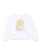 Felpa per neonata Monnalisa bianco con stampa Alice x Disney 39E609 5003 0099 MONNALISA 