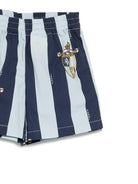 Bermuda per neonato Fendi Kids blu con logo BMF250 ATRY F1SGO FENDI KIDS 