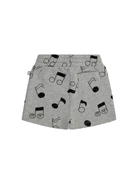 Shorts per neonato Stella McCartney Kids grigio con stampa note musicali all-over TY6539 Z3563 807NE STELLA McCARTNEY KIDS 