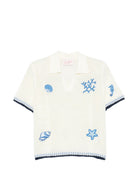 T-shirt da donna MC2 Saint Barth bianca con ricami sul davanti PIX0001 00256L MC2 ST. BARTH 
