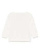 Cardigan per neonata La Stupenderia bianco in cotone con orlo e polsini a coste SCRO53 802 LA STUPENDERIA KIDS 