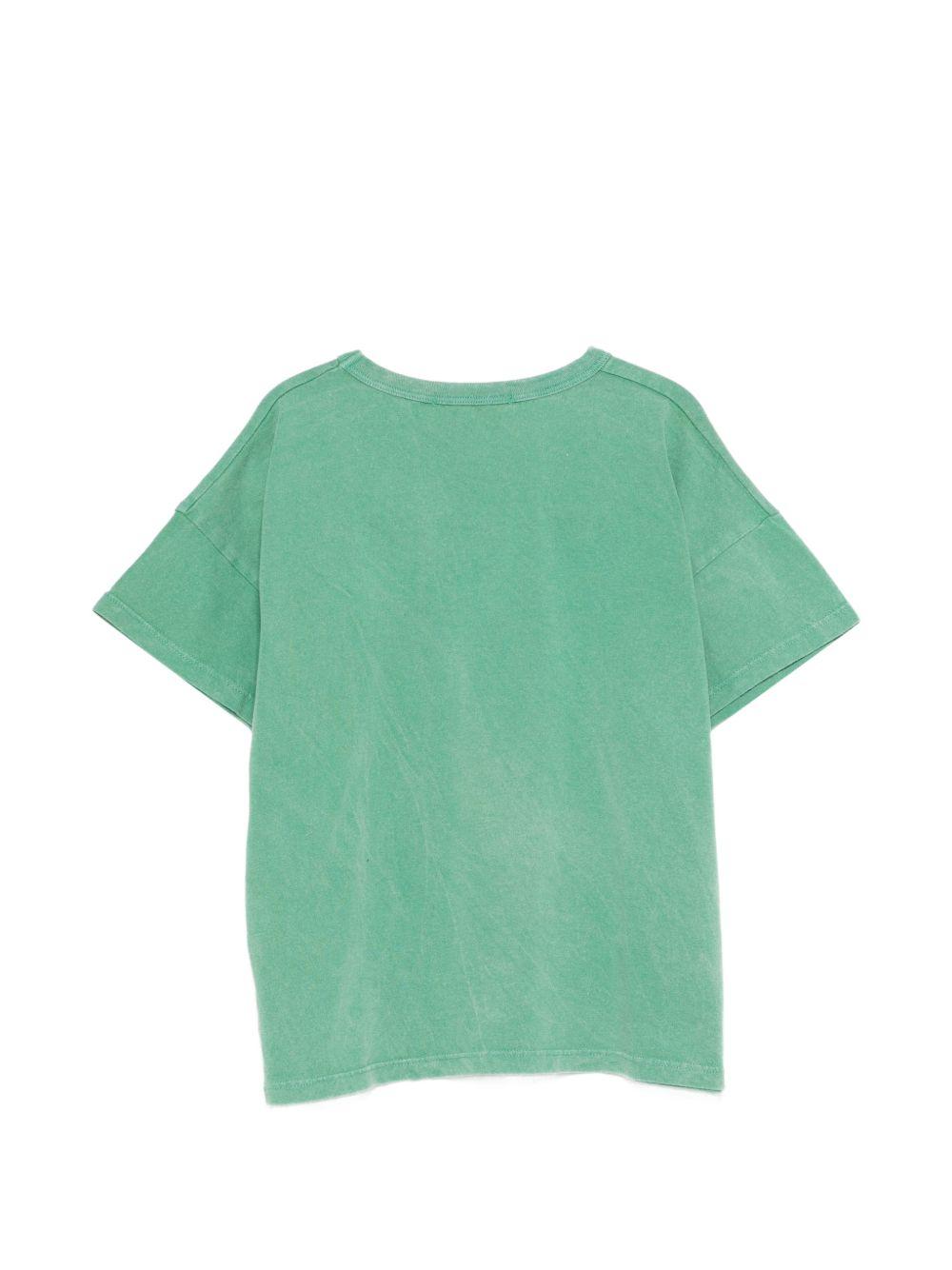 T-shirt per bambino Bobo Choses verde con stampa grafica sul davanti B126AC006 311 BOBO CHOSES KIDS 
