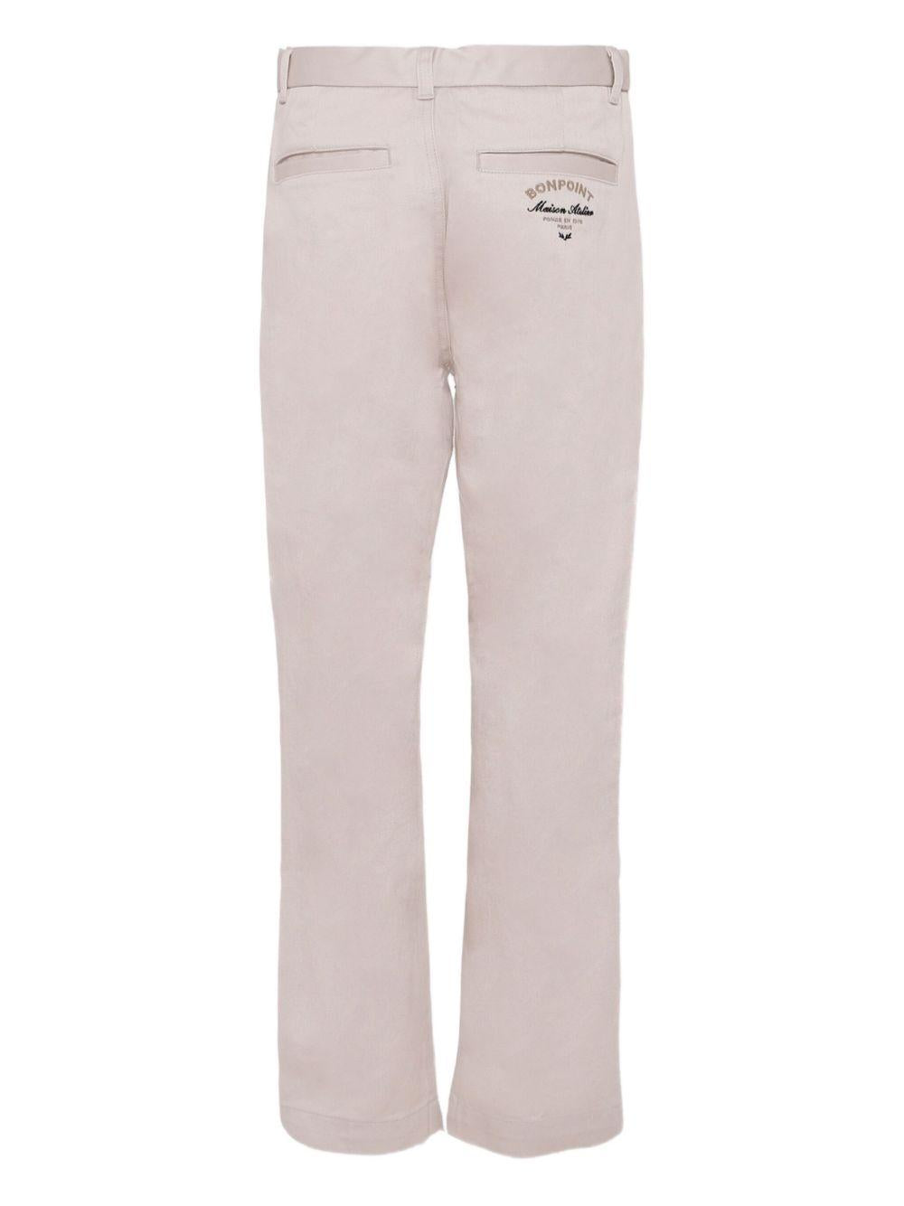 Pantaloni per bambino Bonpoint beige con logo W05BPAW00002 008 BONPOINT 