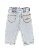 Jeans per neonato Moschino Kids denim con vita elasticizzata MUP05AL0E08 40186 MOSCHINO KIDS 