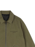 Giubbino per bambino Givenchy Kids verde con logo ricamato sul petto H31405 653 GIVENCHY KIDS 