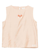 Top per bambina Donsje beige con decorazione a farfalla 4101301 00018 DONSJE 