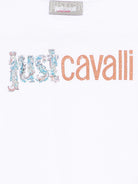T-shirt per bambina Just Cavalli Kids bianca con stampa grafica JGP26067TS WHITE ROBERTO CAVALLI KIDS 