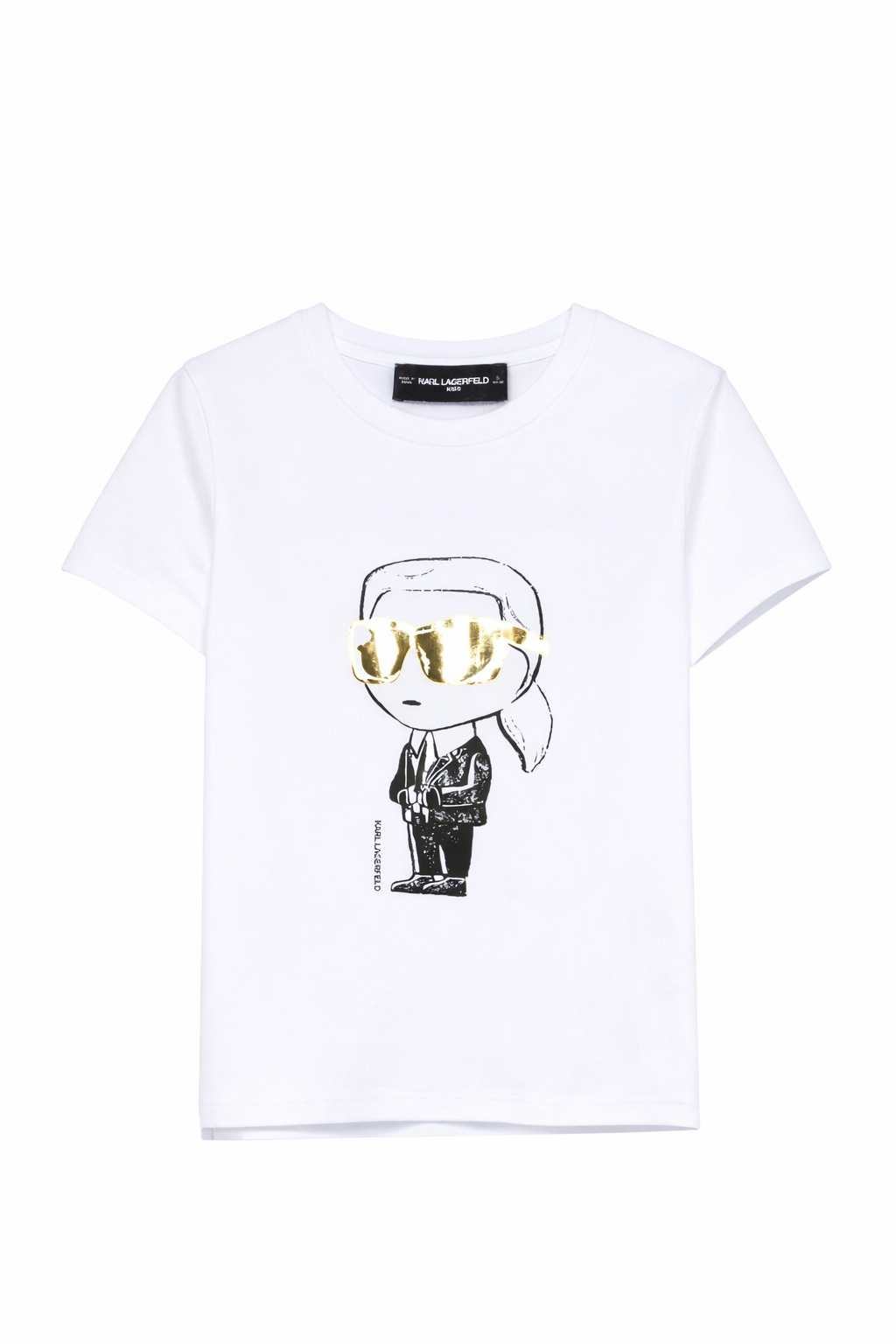T-shirt per bambina Karl Lagerfeld Kids bianca con dettaglio grafico Z31160 10P KARL LAGERFELD KIDS 