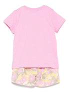 Set top e shorts per neonata MSGM Kids rosa a fiori S5MSNGTR305 MS003 MSGM KIDS 