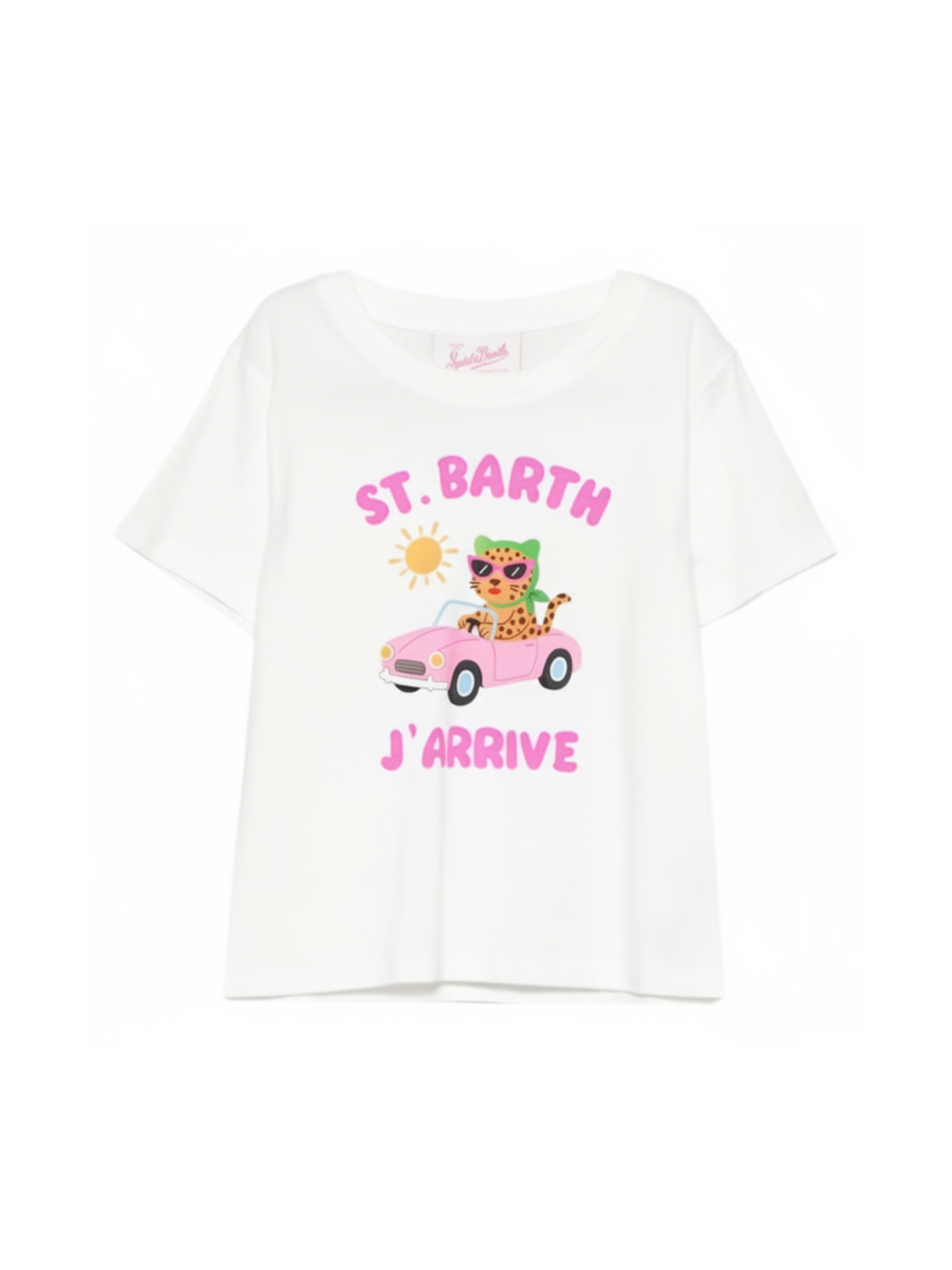 T-shirt per bambina MC2 Saint Barth Kids bianca con stampa grafica ELLY001 03866L MC2 ST. BARTH KIDS 
