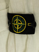 Camicia per bambino Stone Island Junior beige in lino con applicazione Compass K1S161100002S0145 V006A STONE ISLAND KIDS 